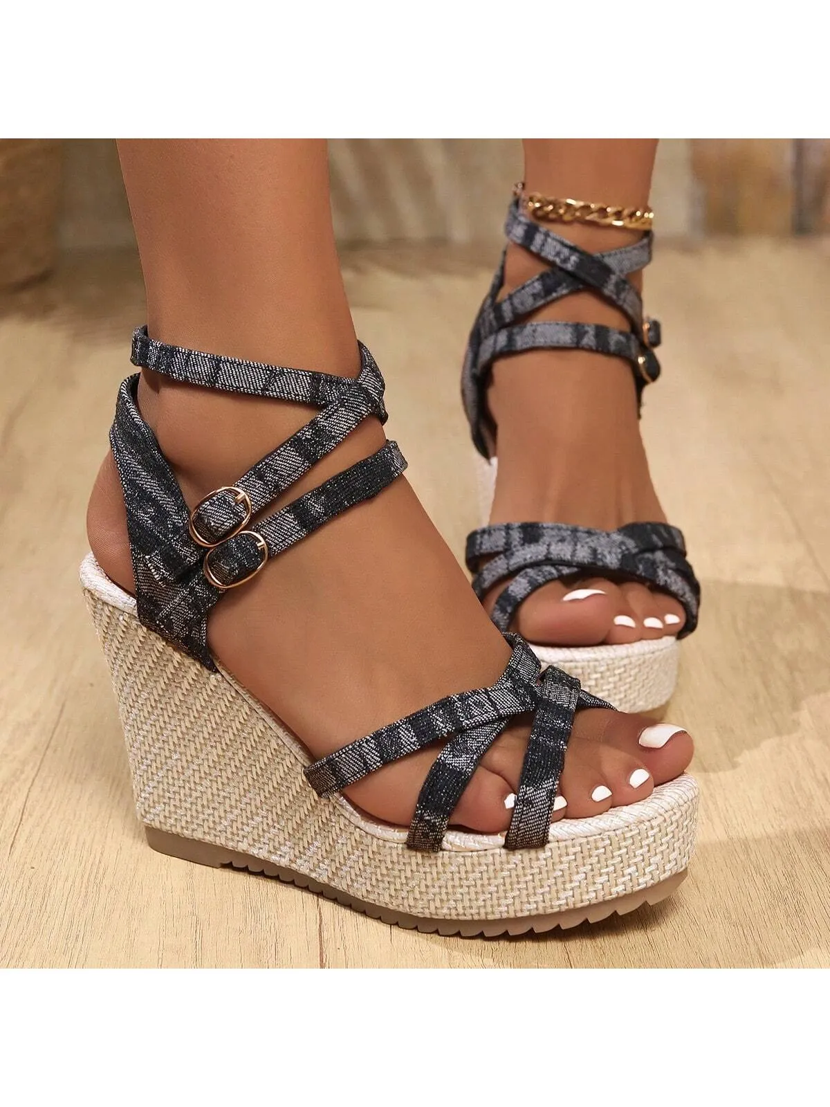 2024 New Style Women's Waterproof Wedge Sandals: Chic, Comfortable, and Versatile for Daily Wear