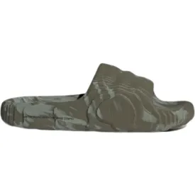 Adidas Men's Adilette 22 Slides - Olive Strata / Silver Green / Core Black