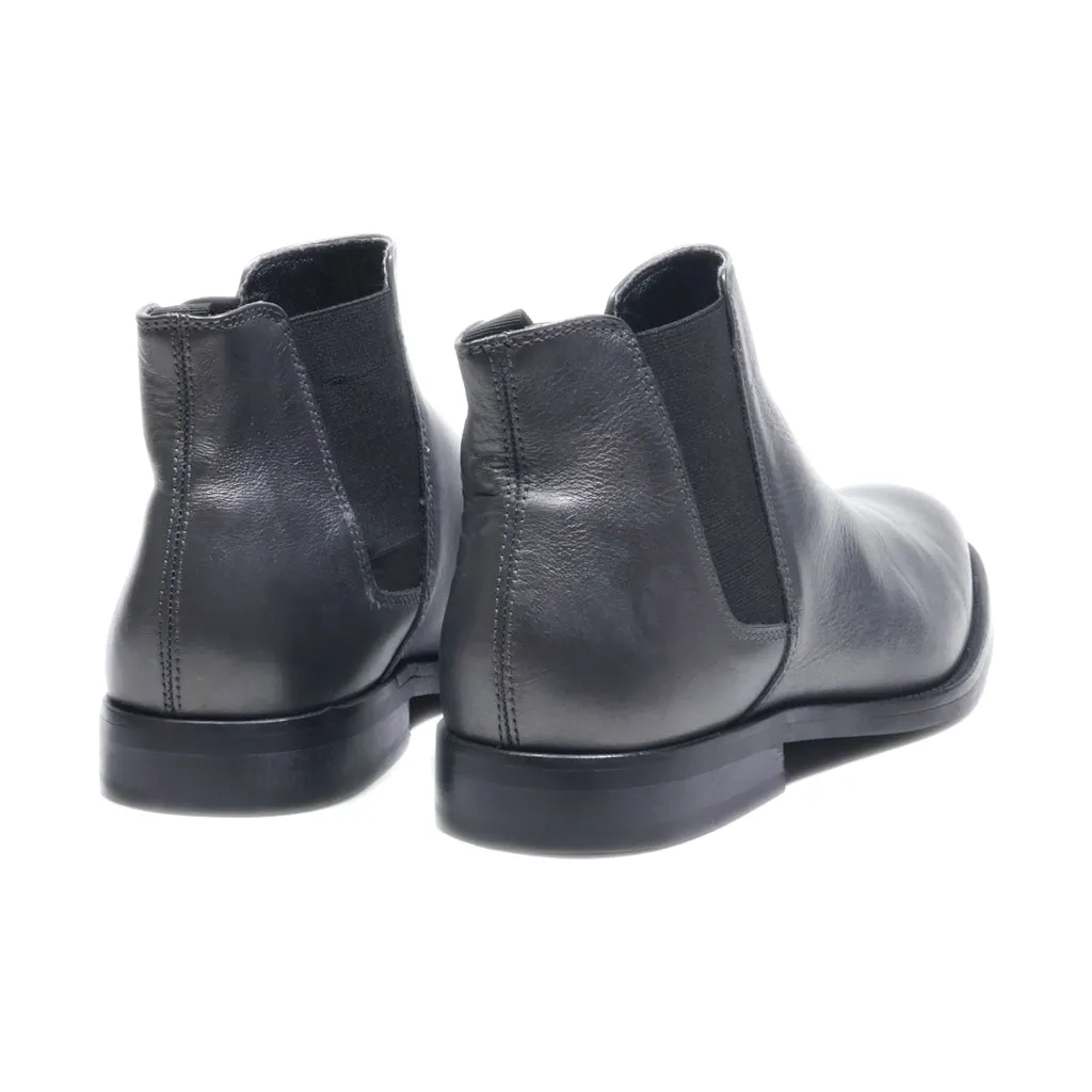 Aldo Ankle Boots Leather Grey Colour For Women