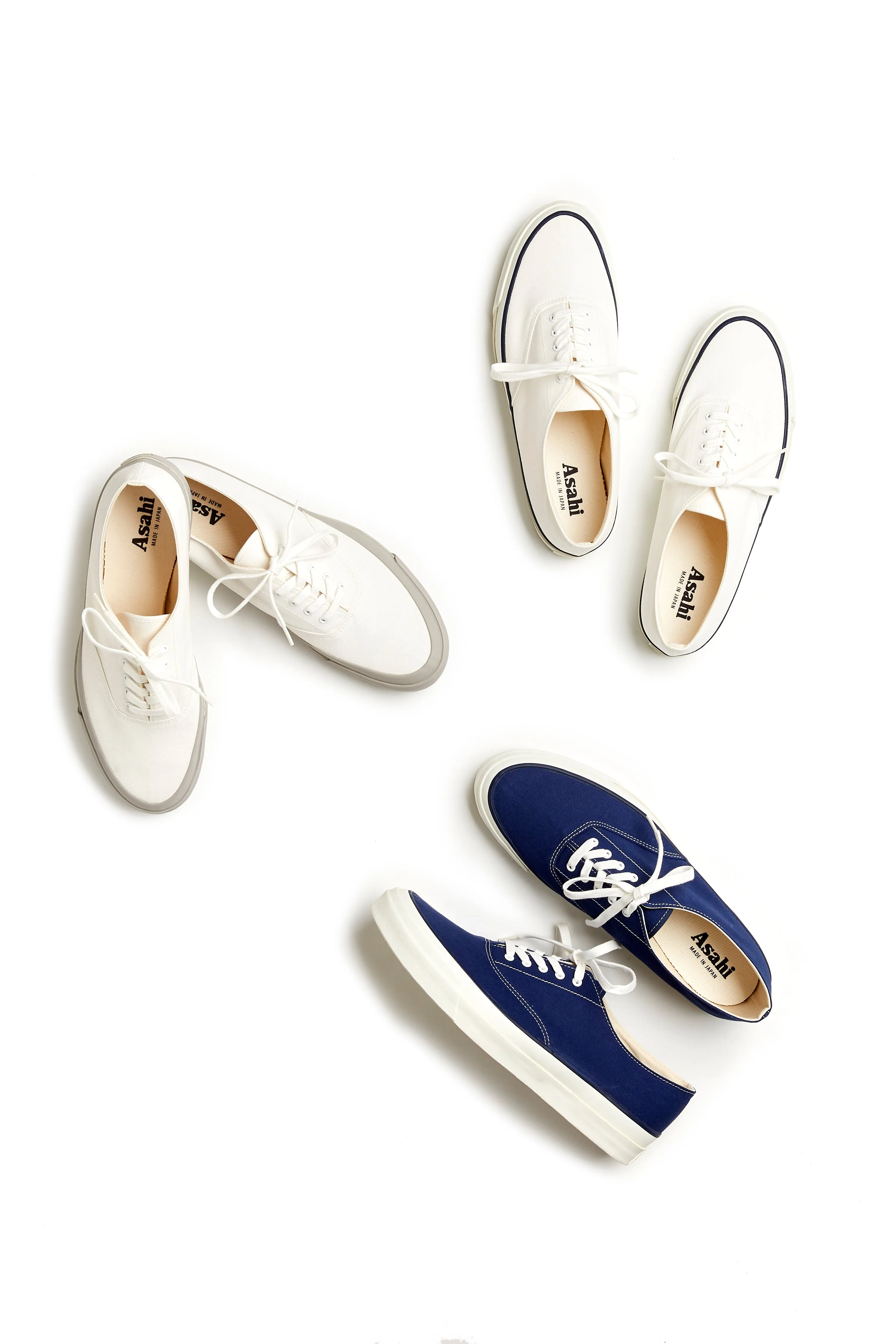 Asahi M014 Canvas Deck Shoes: Navy