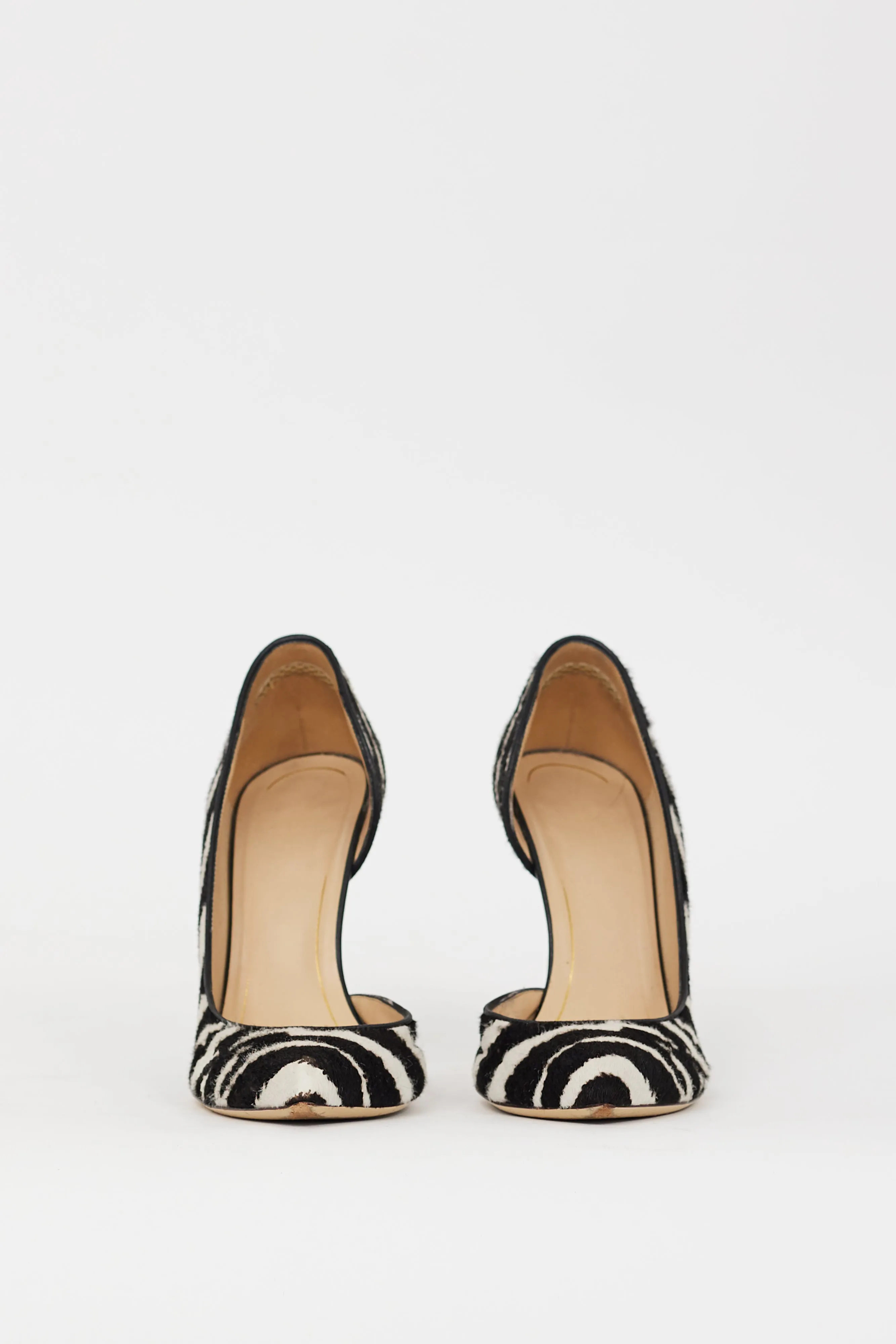 Black & White Printed Hair Noah D'Orsay Heel