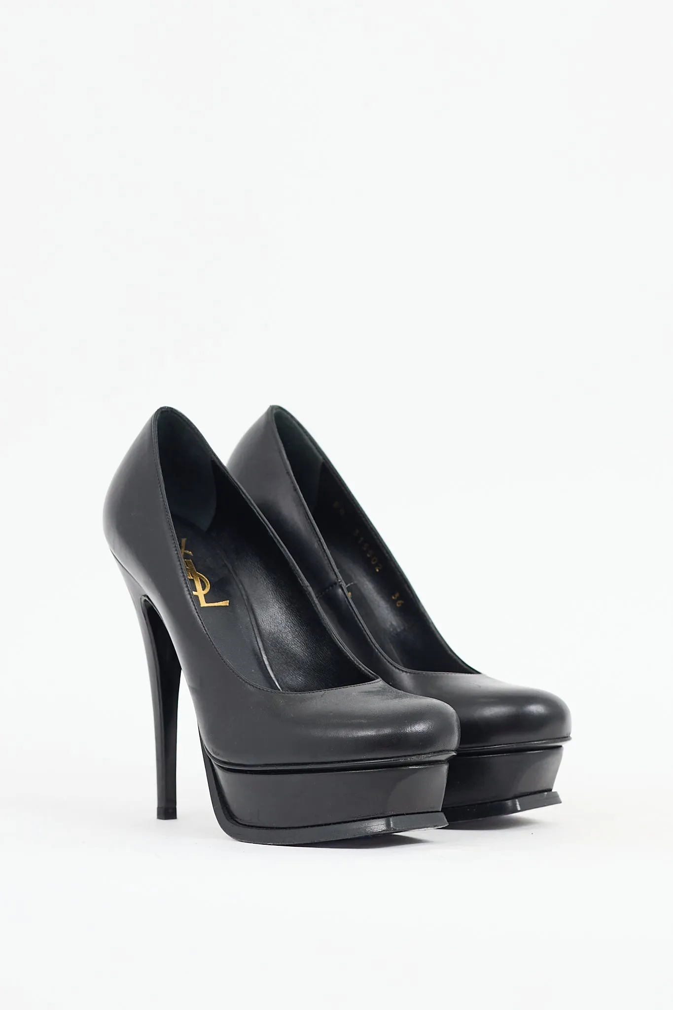 Black Leather Tribute 2 Platform Heel