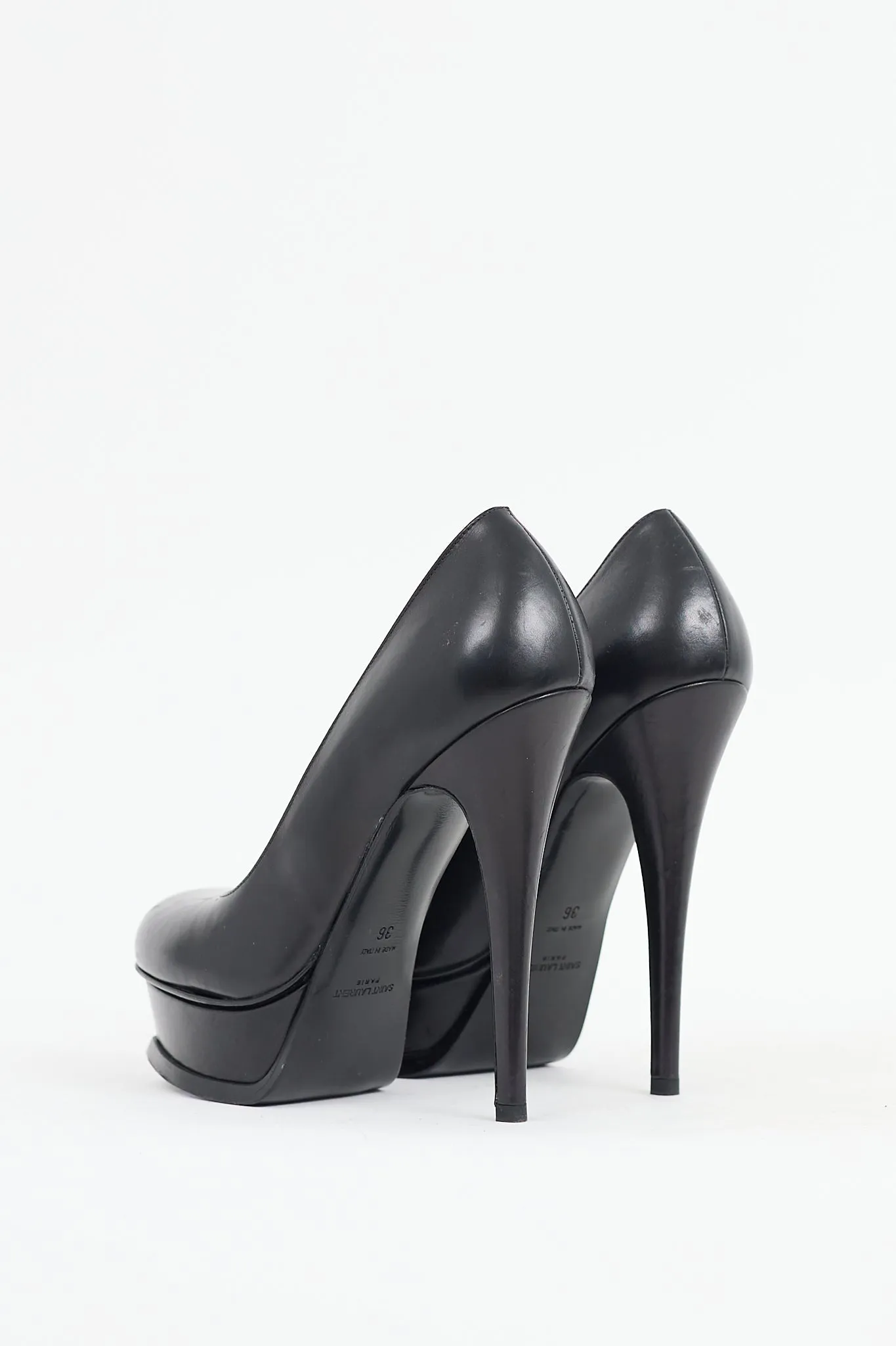 Black Leather Tribute 2 Platform Heel