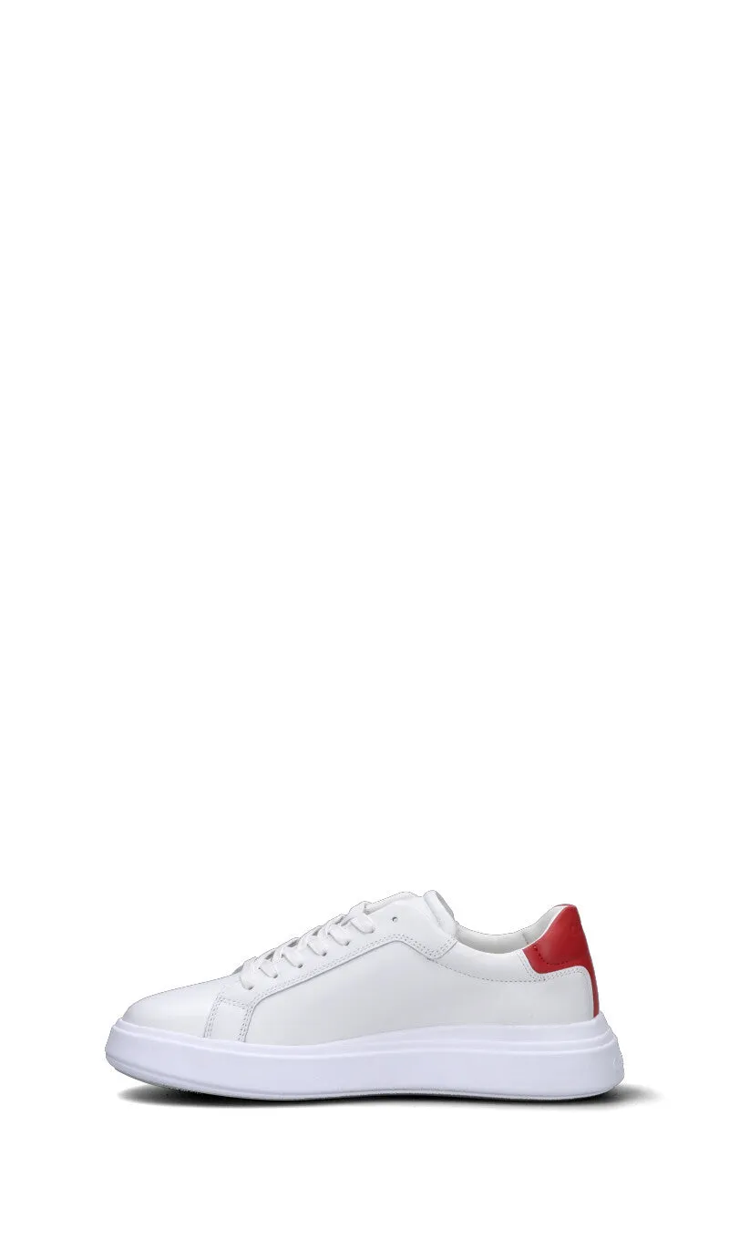 CALVIN KLEIN Sneaker uomo bianca/rossa in pelle