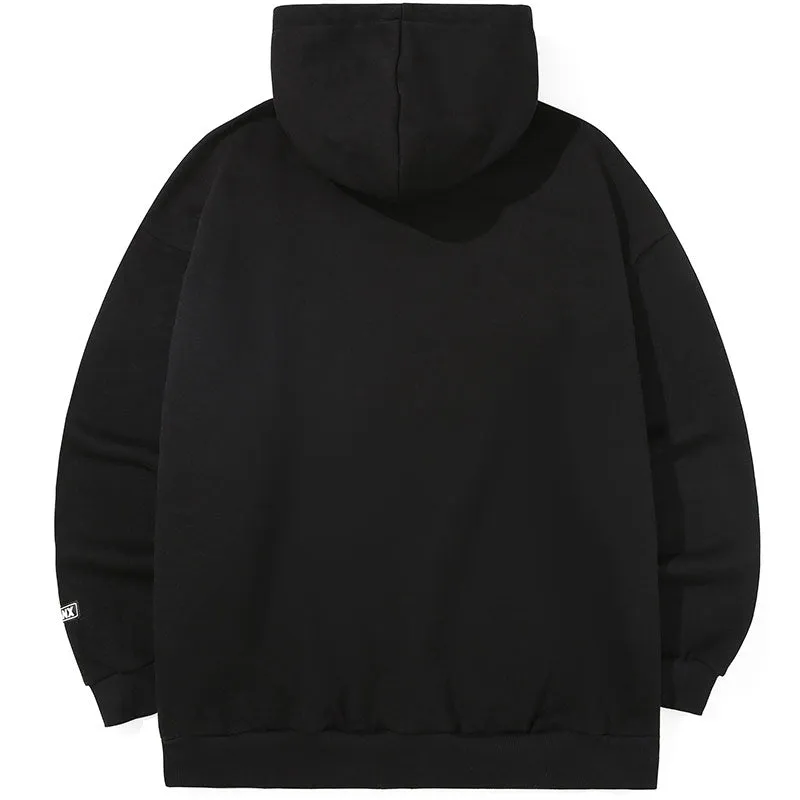 Canvas Shoes Print Drop-Shoulder Sleeve Hoodies