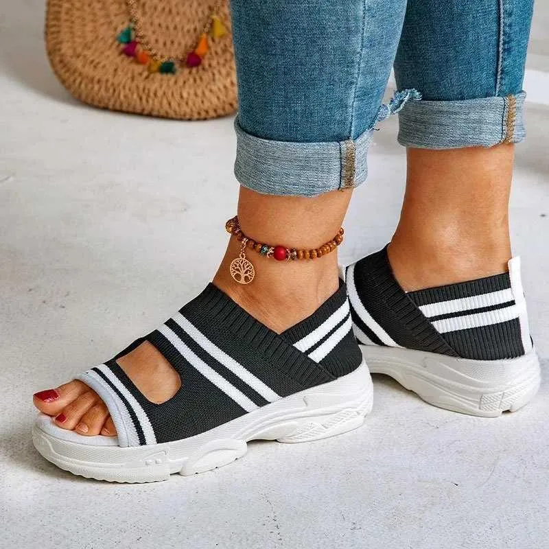 Casual Woven Wedge Comfy Open Toe Sandals