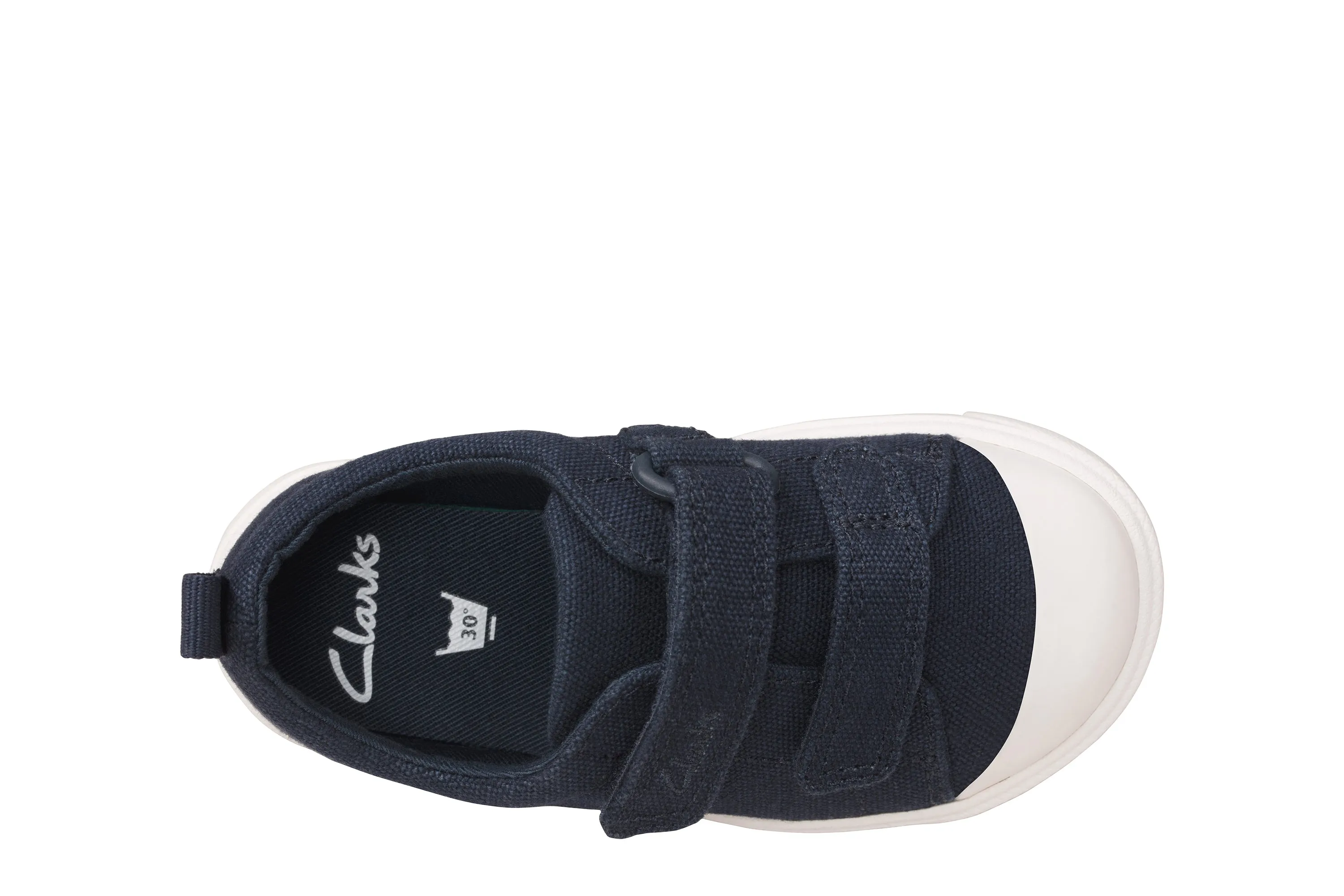 Clarks City Bright Boys Navy Canvas Shoe