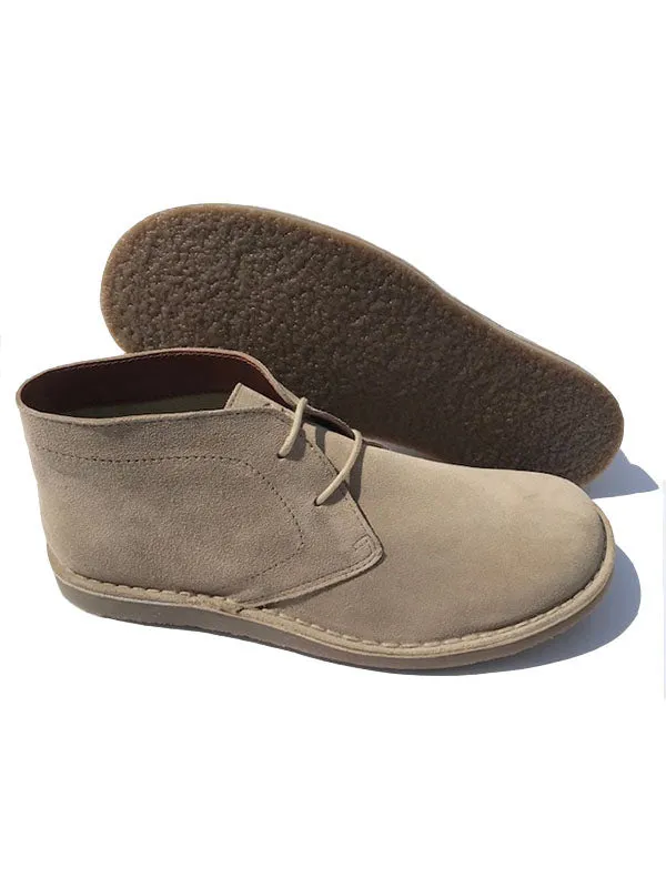 Delicious Junction Crowley Beige Suede Desert Boots