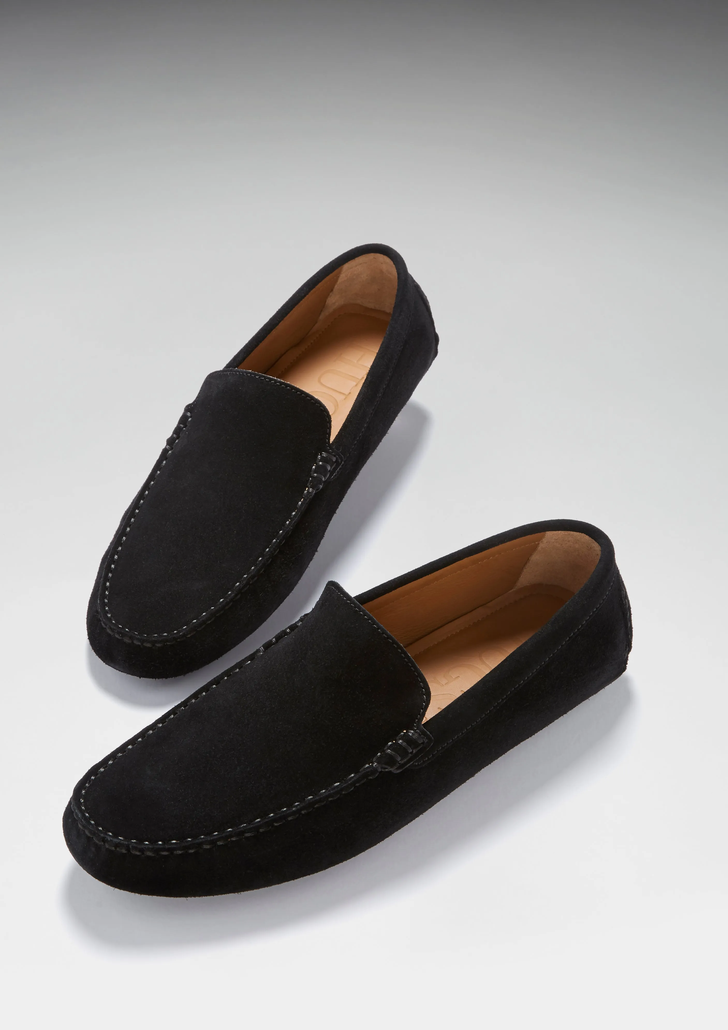 Driving Loafers, black suede