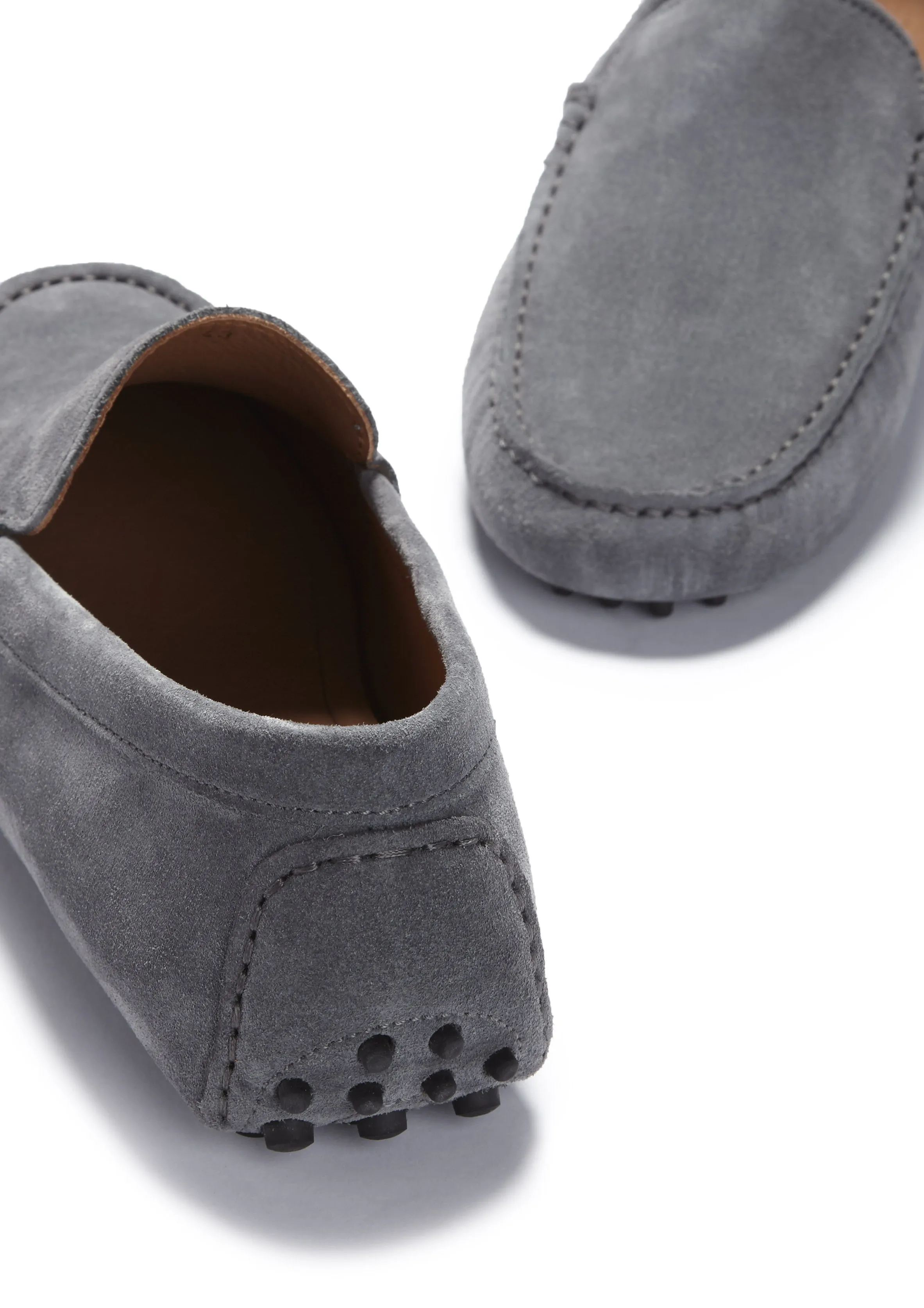 Driving Loafers, slate grey suede