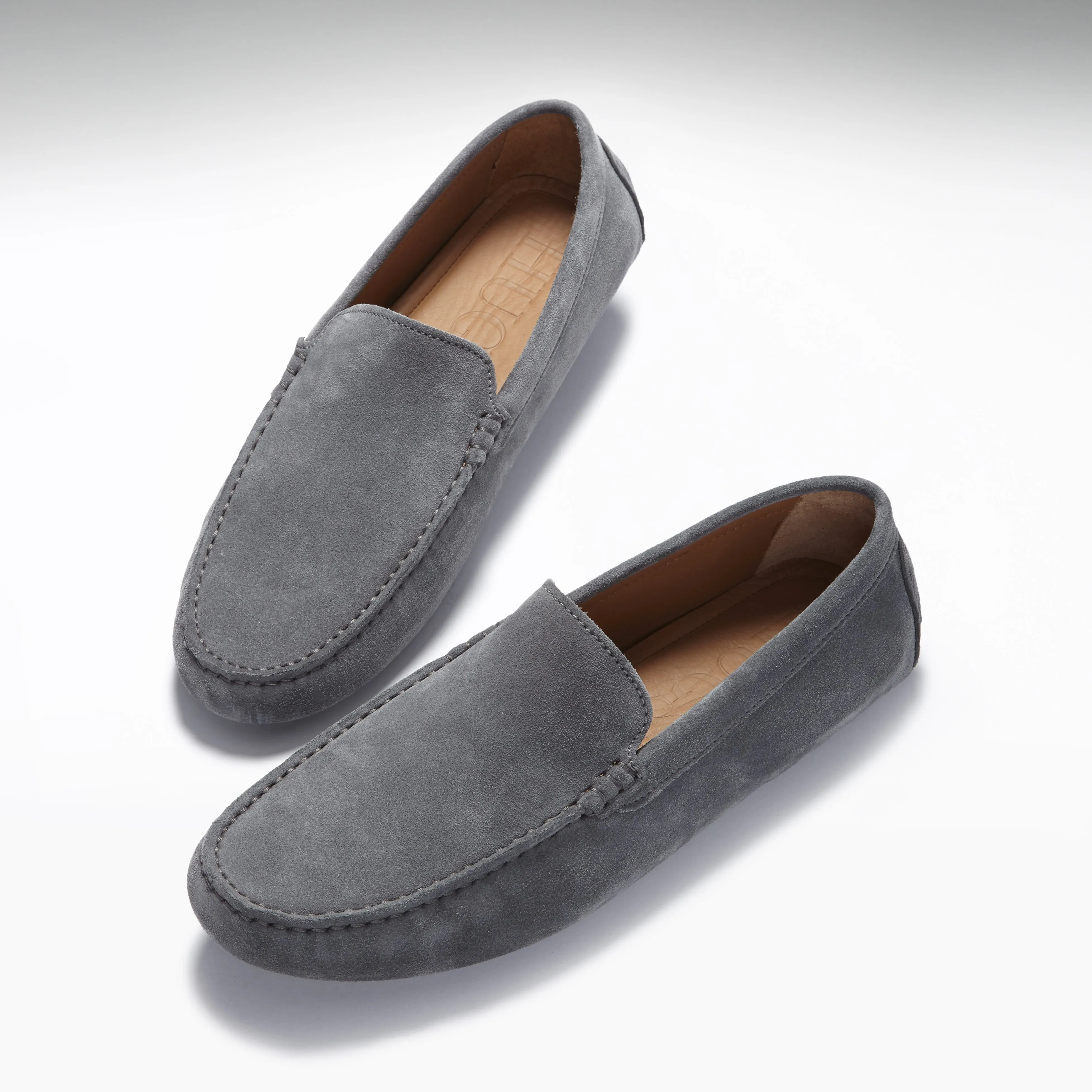 Driving Loafers, slate grey suede