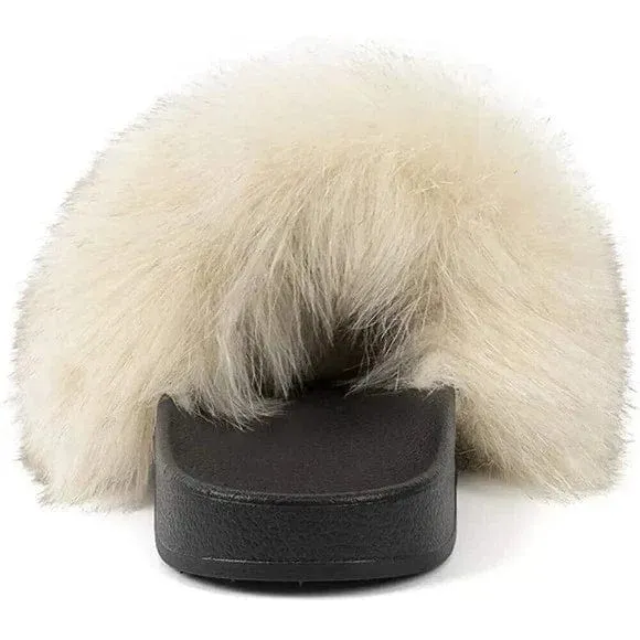 FUNKY MONKEY - Furry Fur Flat Slippers