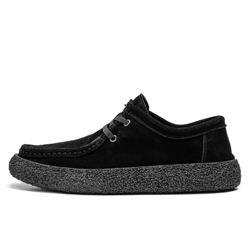 Hnzxzm Fashion Retro Casual Men Shoes Comfortable Lace-up Loafers Shoes Men Flat Sneakers Classic Light Driving Footwear