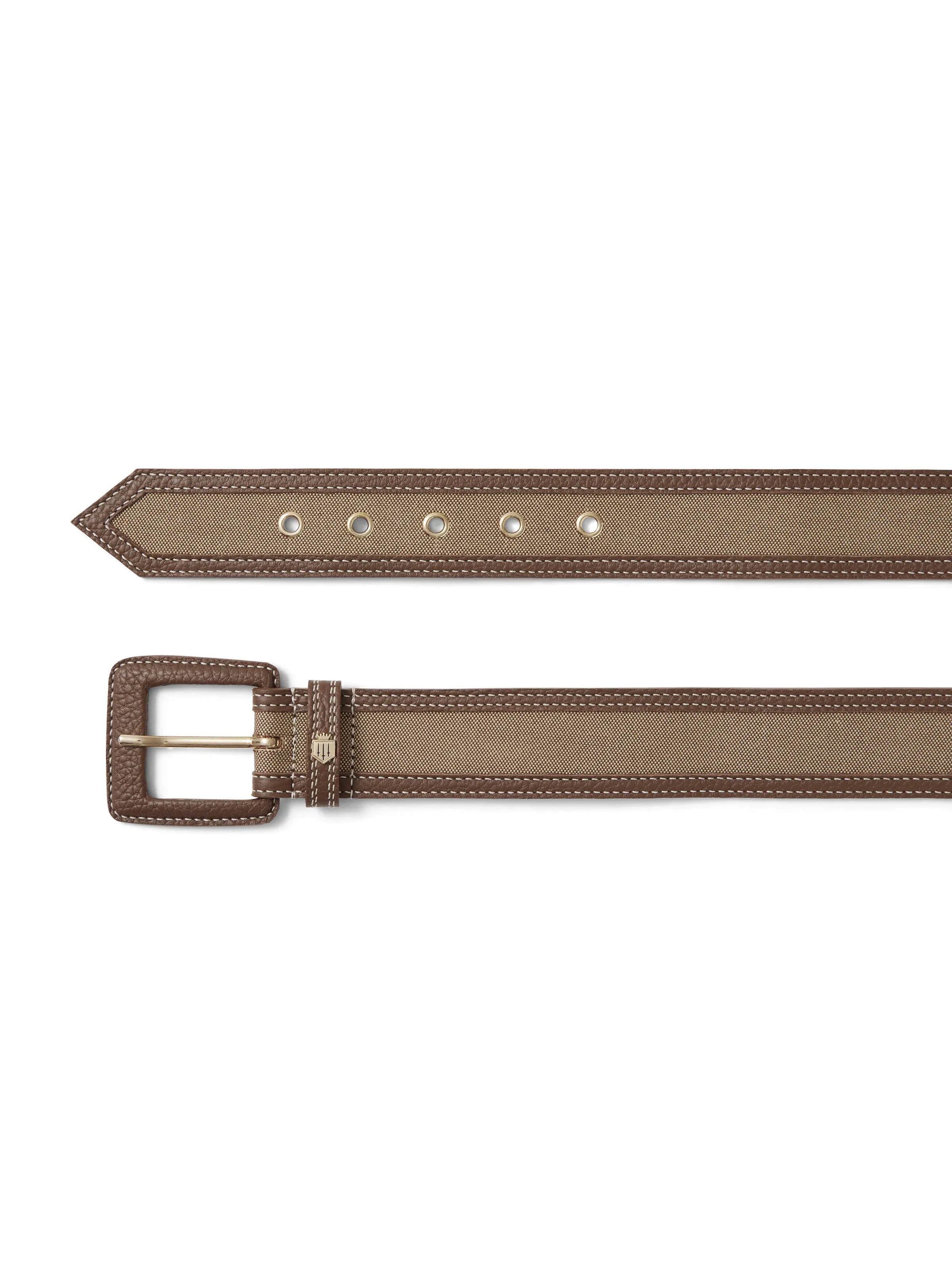 Marseille Belt - Tan & Taupe Canvas