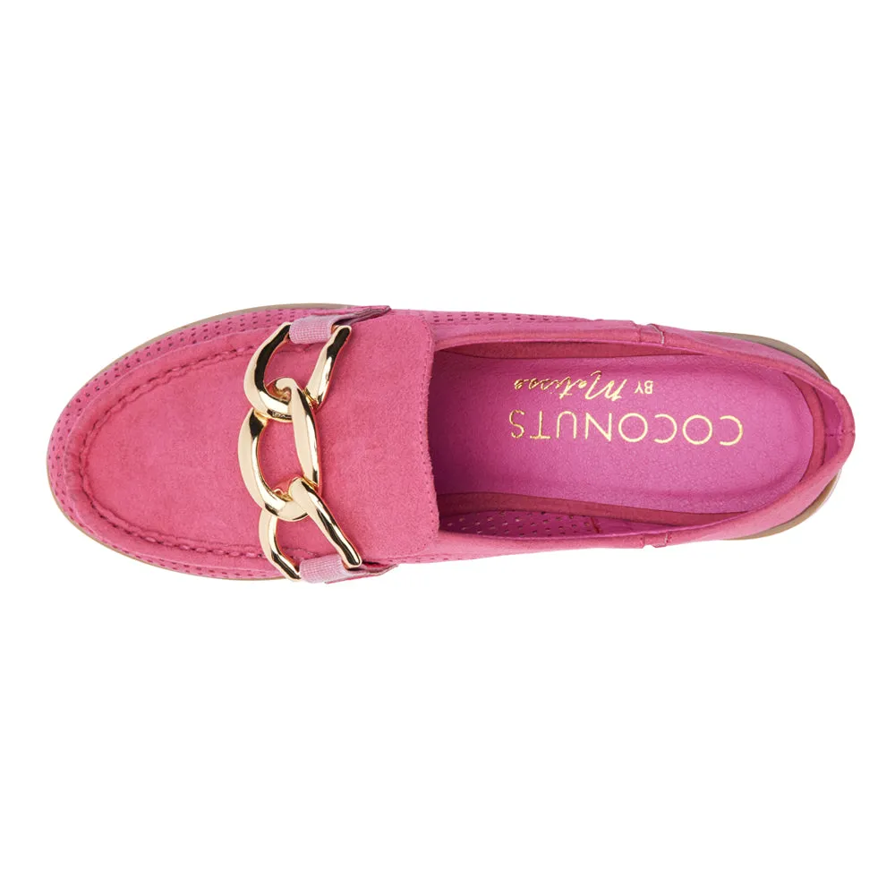 Minnie Perforated Slip On Platform Loafers