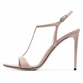 Open Toe Ankle Strap Stiletto Heel Dress Sandals Elegant Wedding Party Shoes