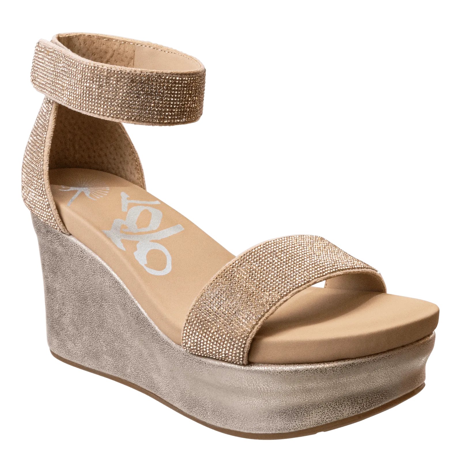 OTBT - STATUS in ROSE GOLD Wedge Sandals