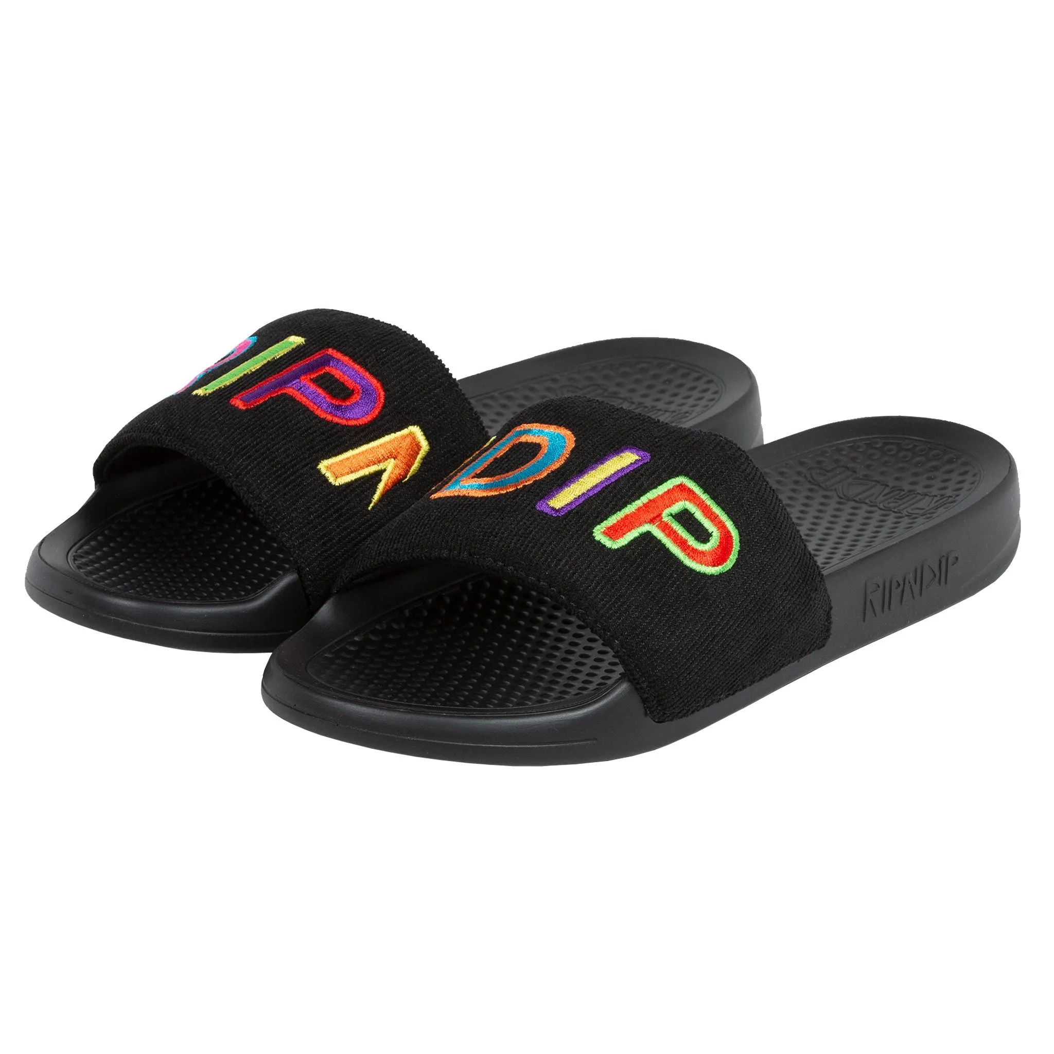 Prisma Corduroy Slides (Black)