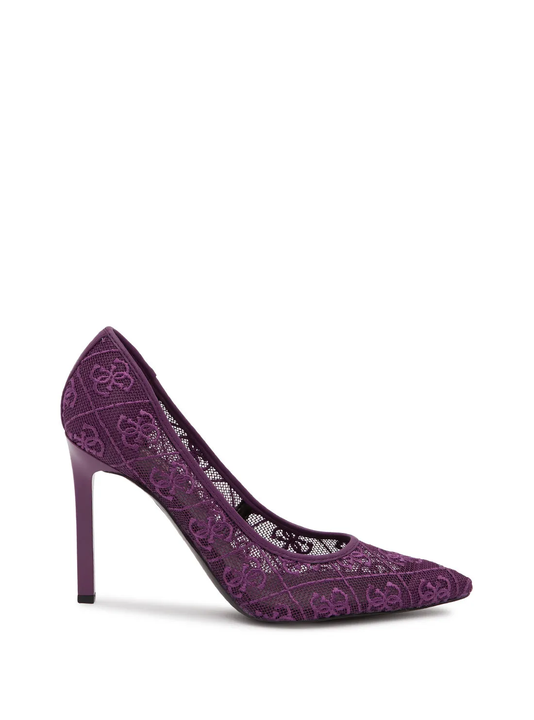 Purple Seannay Logo Pumps