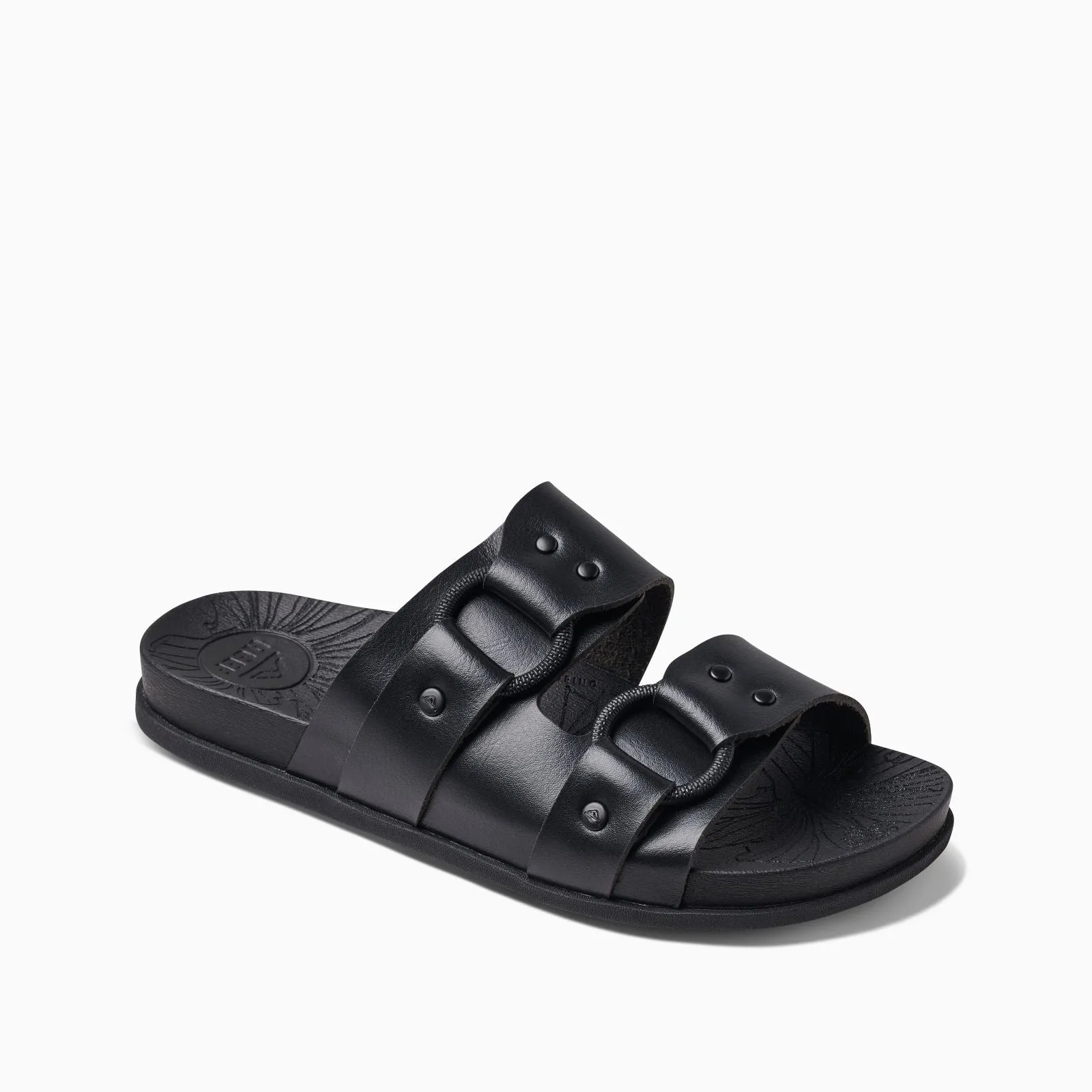 Reef Womens Cushion Vera Cruz Vegan Leather Slide Sandals