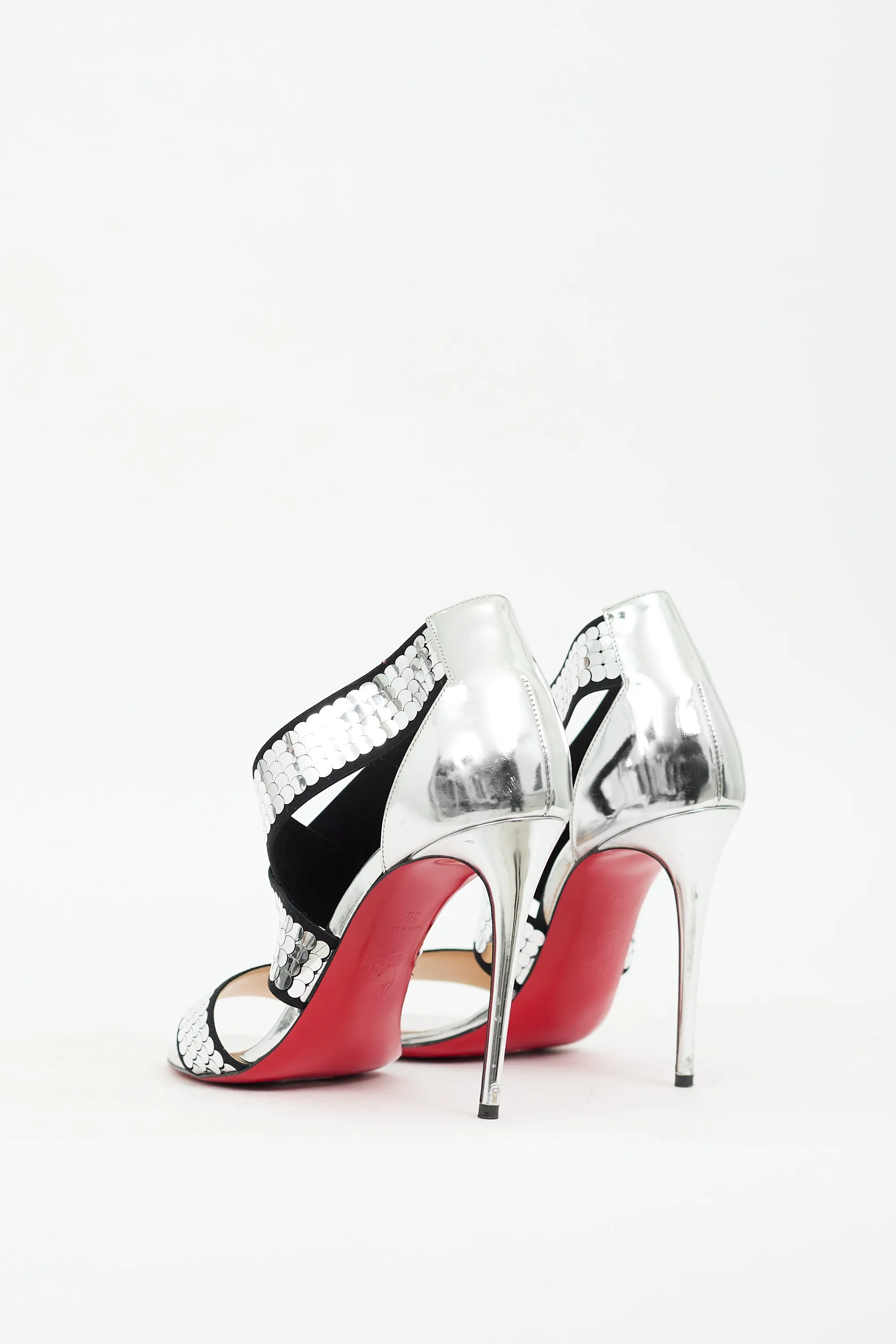 Silver Sequin Xili  Heel