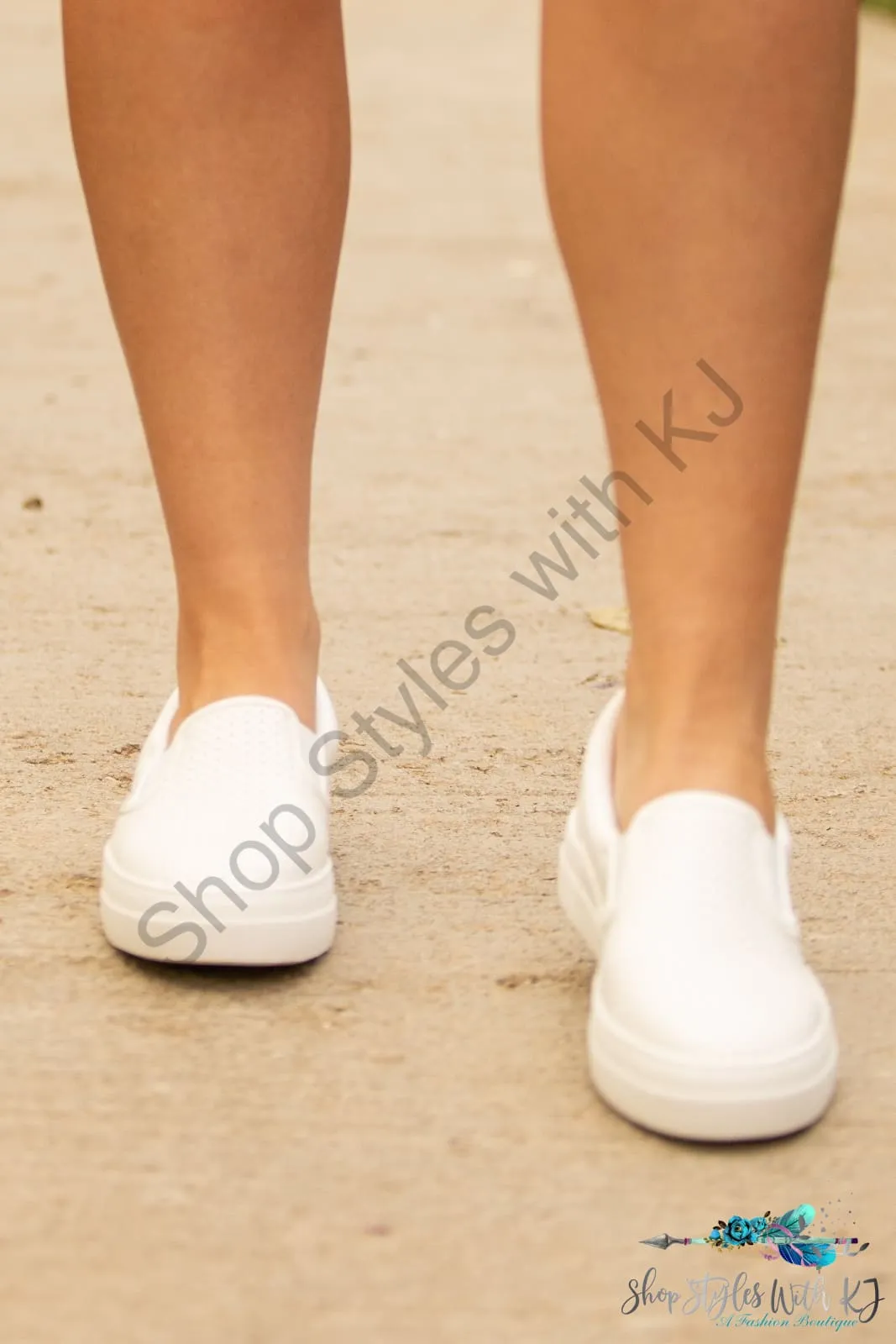 Slip Into Style Slip On Sneakers - White