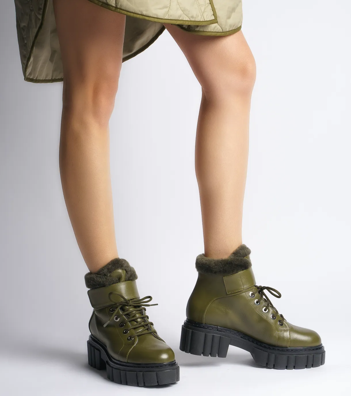 Takara Olive Winter Ankle Boots