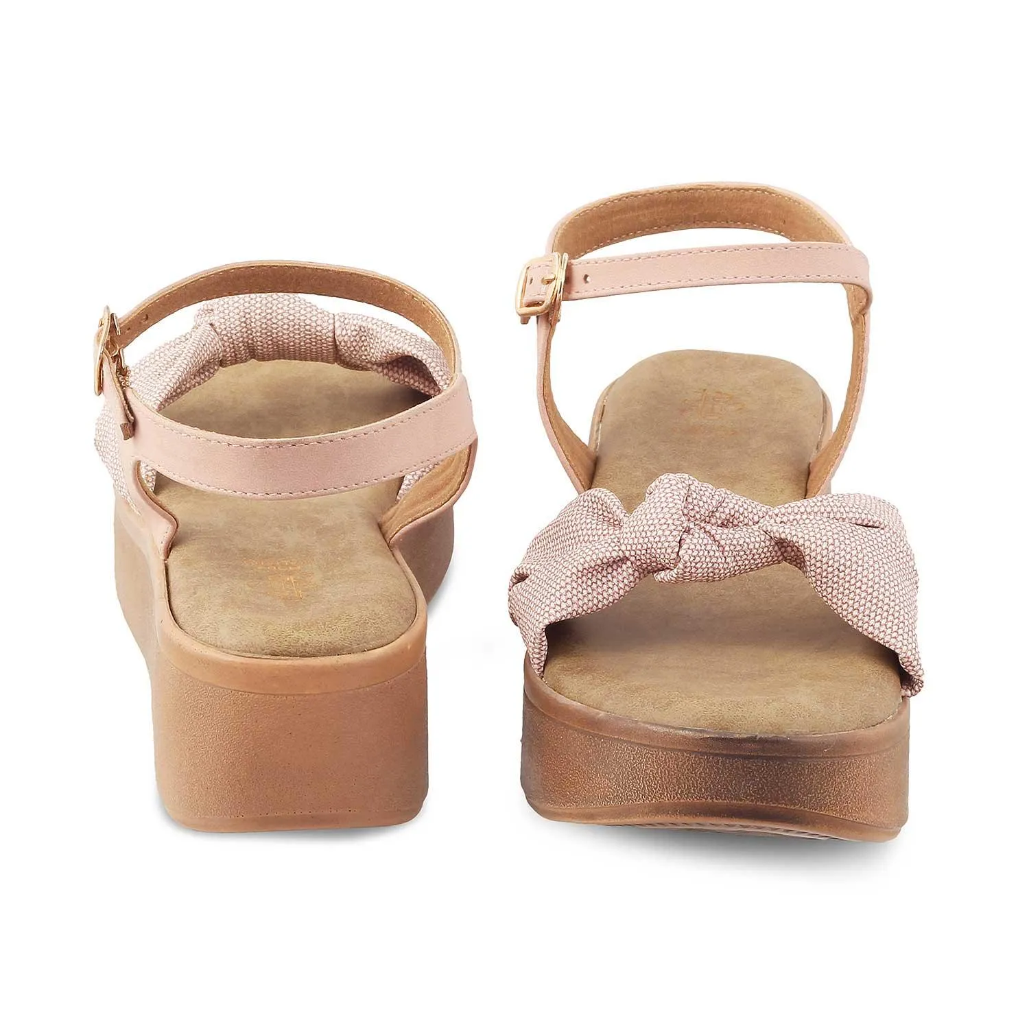 The Brera Pink Women's Platform Wedge Sandals Tresmode