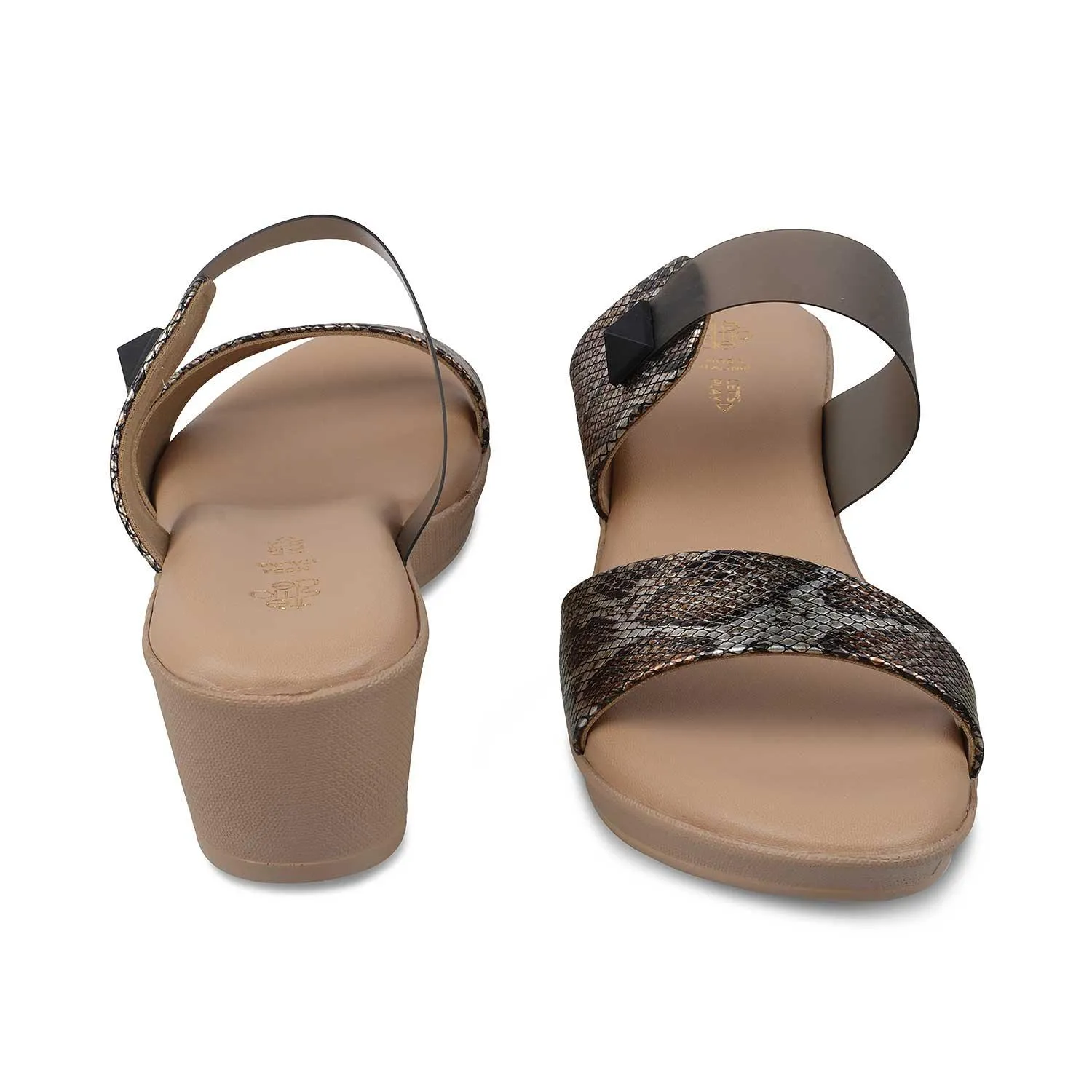 The Chios Black Women's Casual Wedge Sandals Tresmode