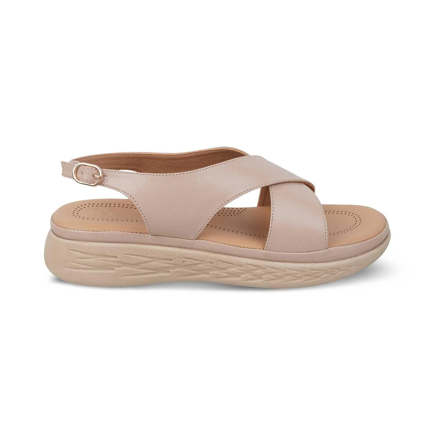 The Havit Beige Women's Casual Wedge Sandals Tresmode