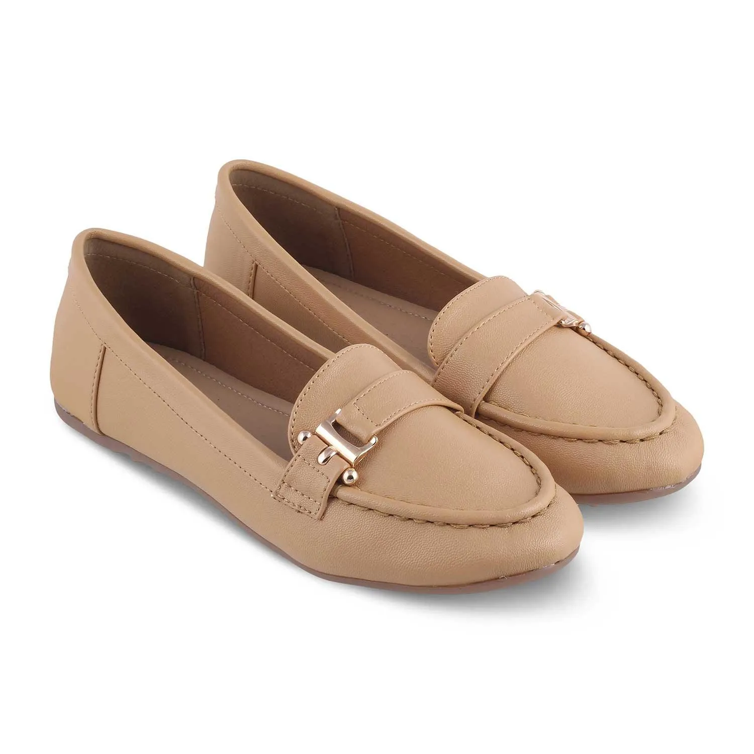 The Lativa Beige Women's Dress Loafers Tresmode