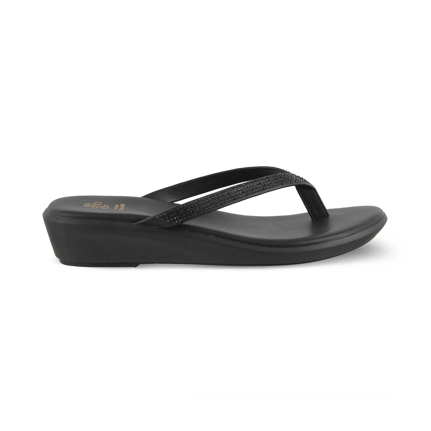 The Victoria Black Women's Casual Wedge Sandals Tresmode