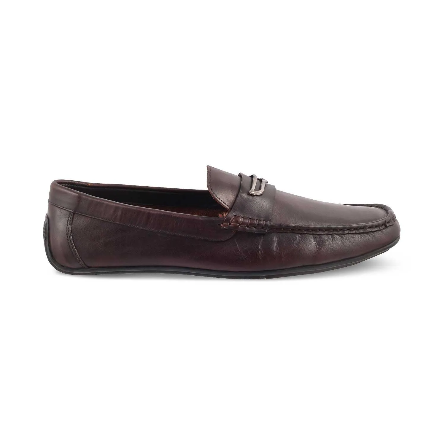 The Yodry Brown Men's Leather Driving Loafers Tresmode