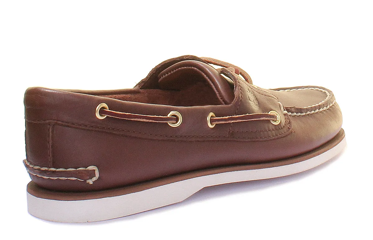 Timberland Classic Boat Shoe In Brown White For Men