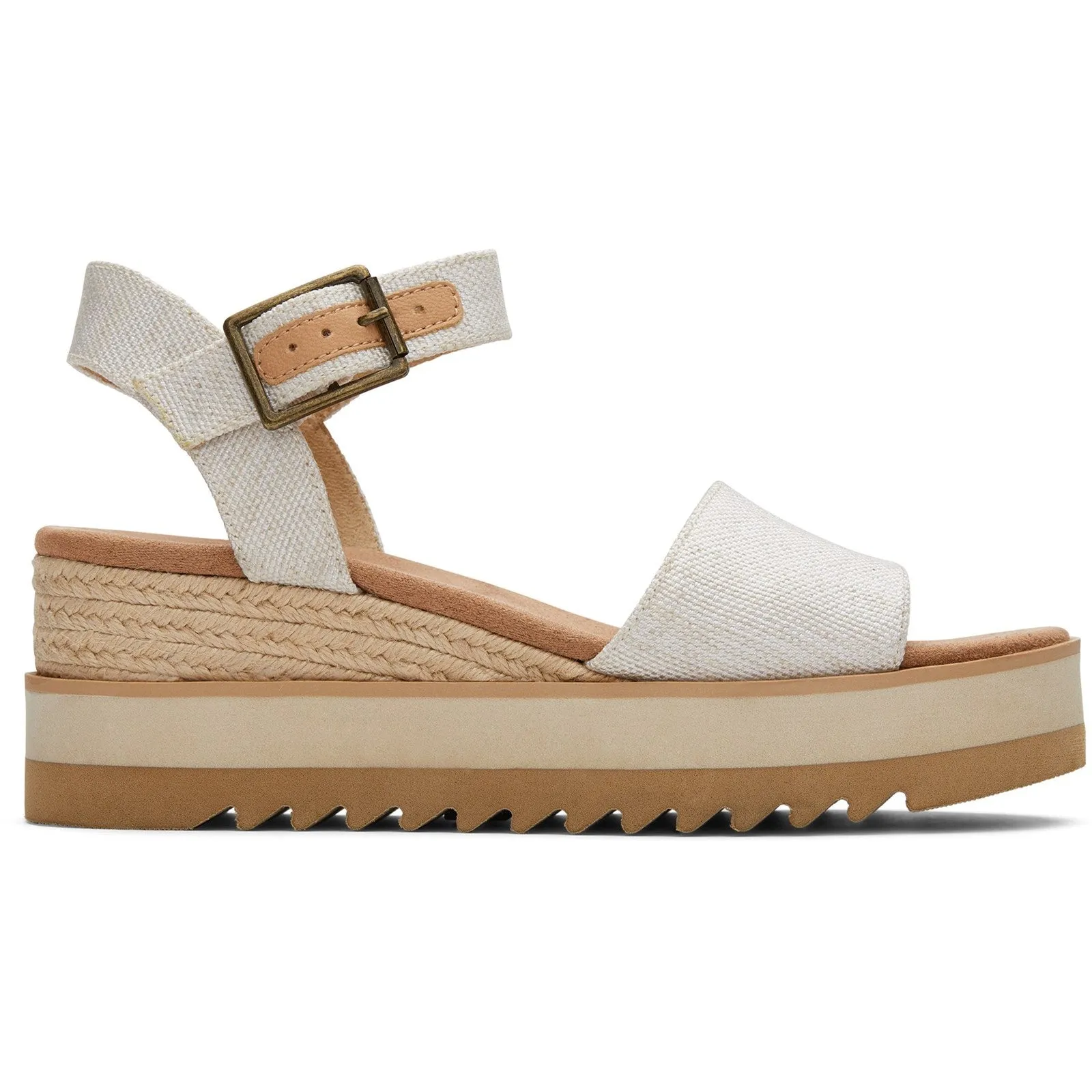 TOMS Diana Womens Natural Canvas Wedge Sandal