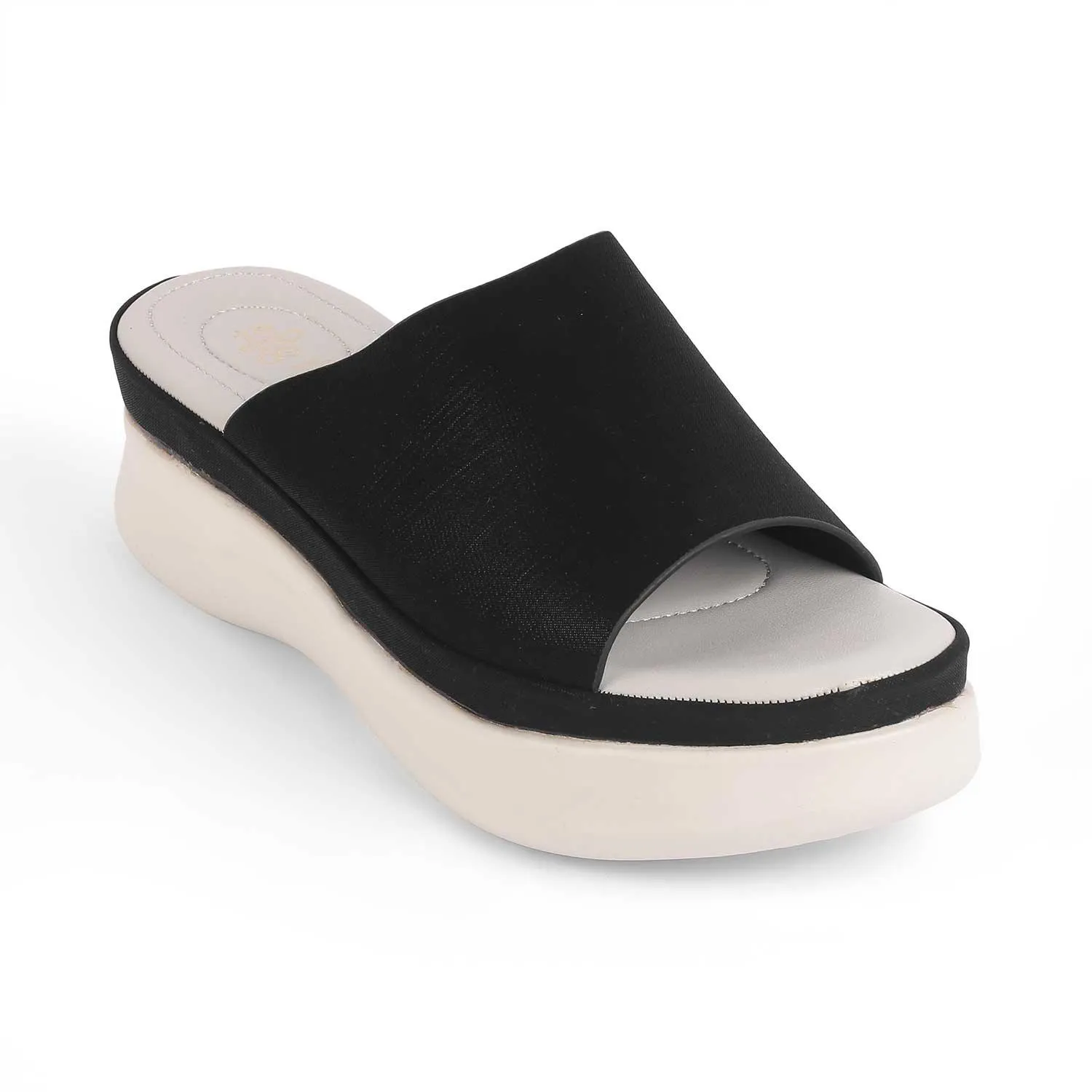 Tresmode San Black Women's Casual Wedge Sandals