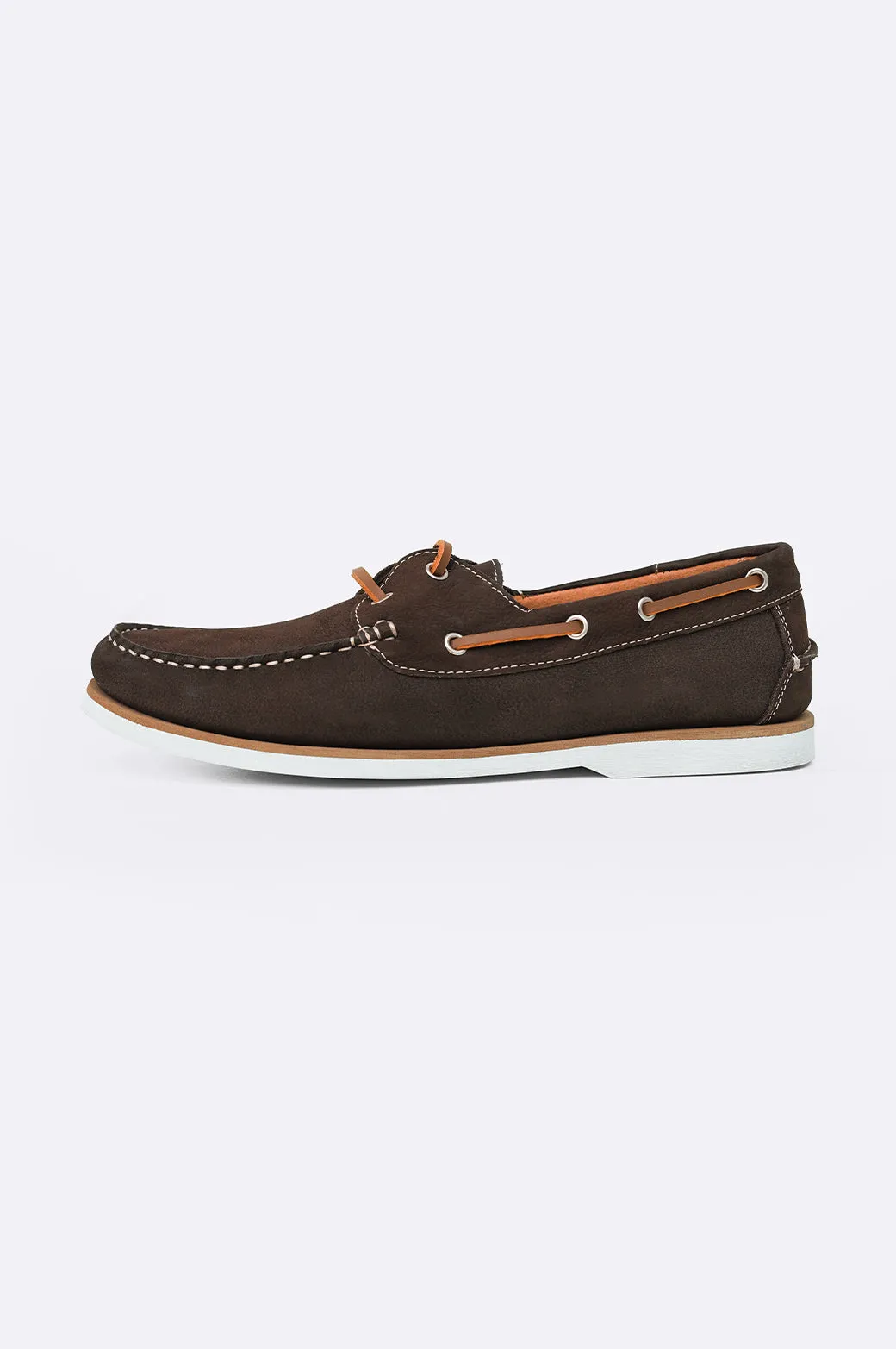 TUMBLED LEATHER BOAT SHOES