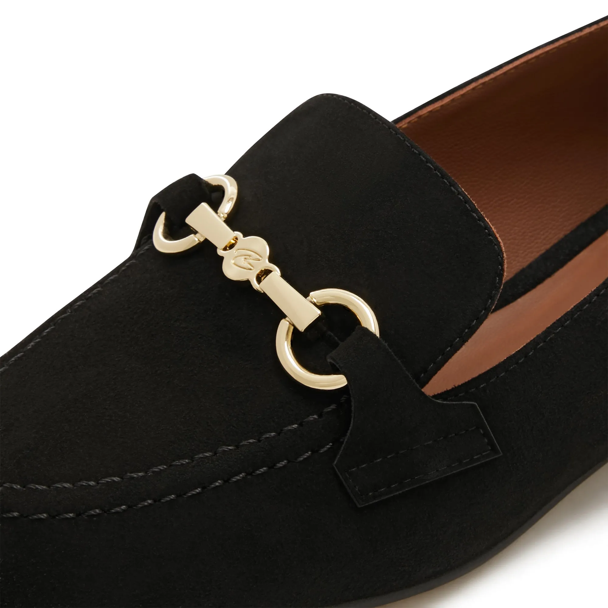 Vendôme Fleur black suede loafers