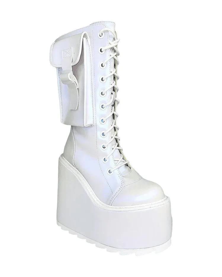 YRU Dune Desert Pearl White Platform Shoes